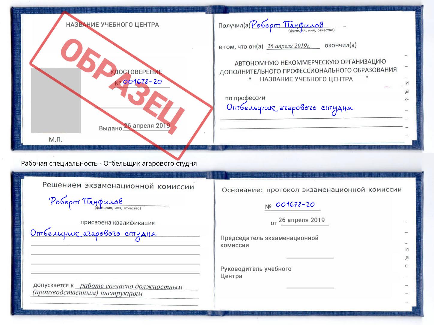 Отбельщик агарового студня Лангепас
